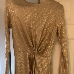 NWT Gold Shimmer Dress Medium
